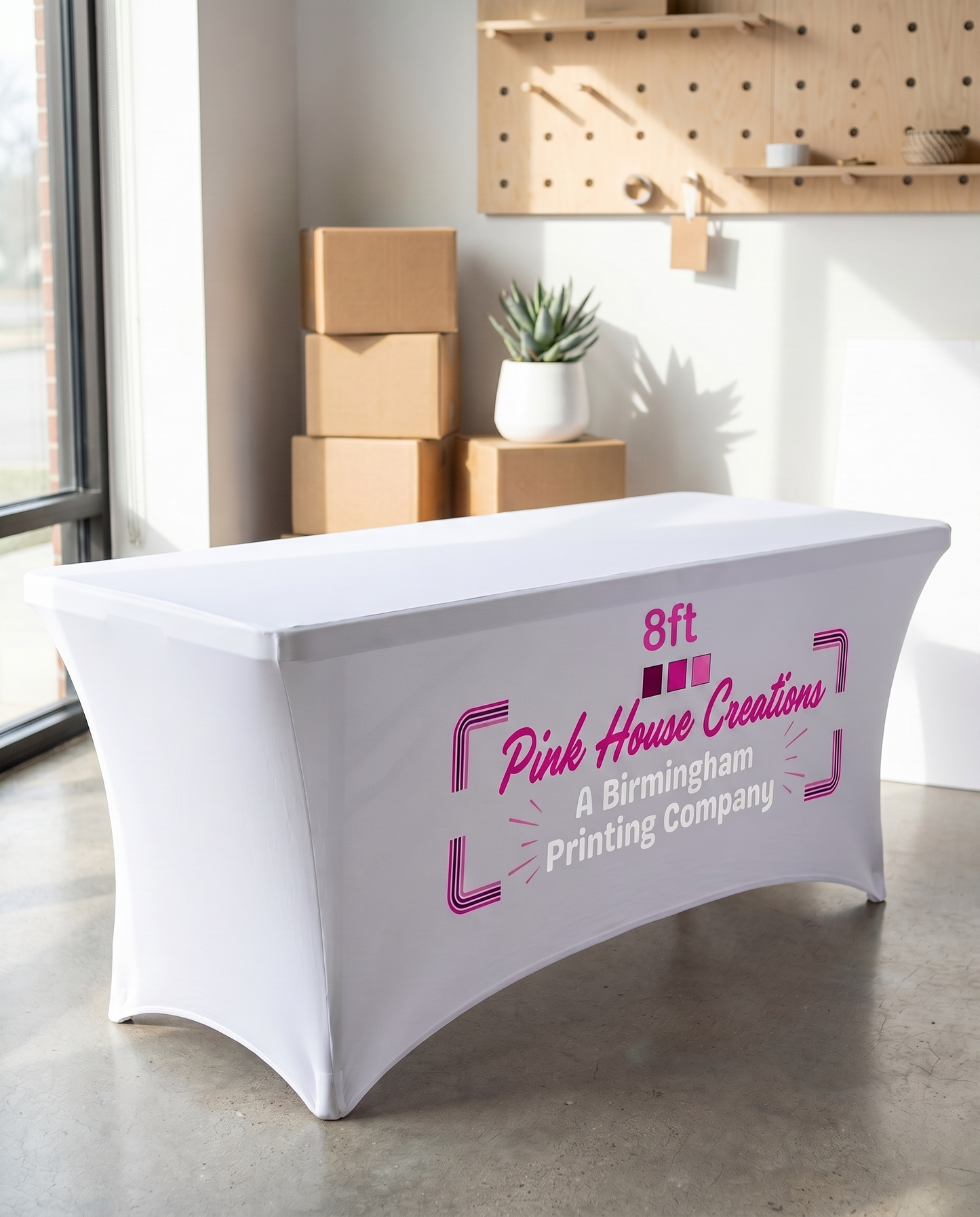 Custom Logo Stretch Tablecloth 8FT